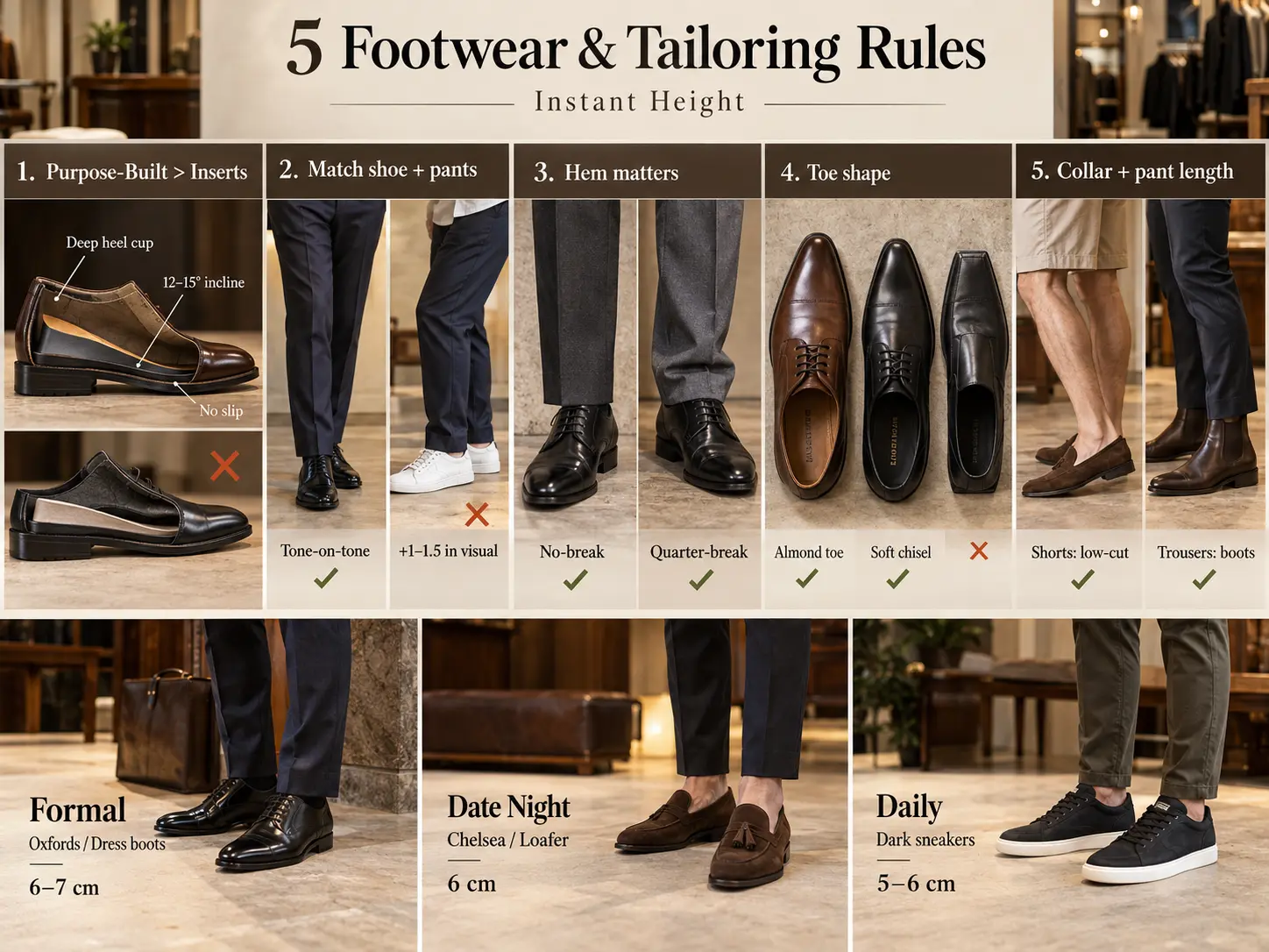 Five Footwear Tailoring Rules That Add Instant Height