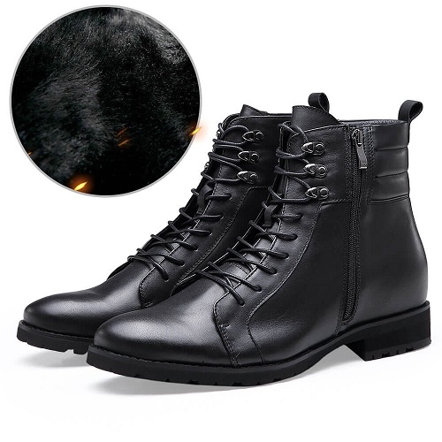 Motorcycle Boot Fur Lined Warm Winter Boots