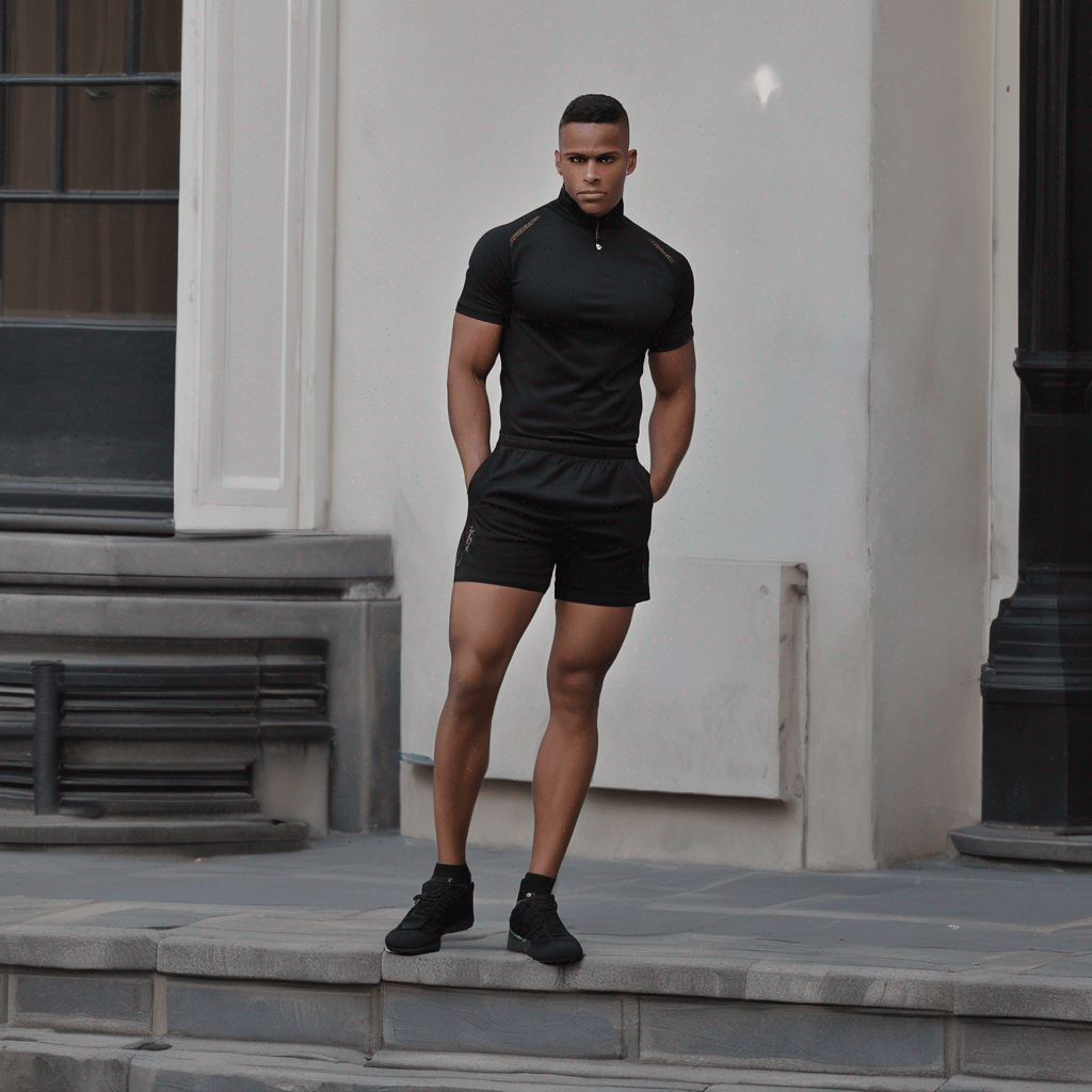 black shorts for men to look taller