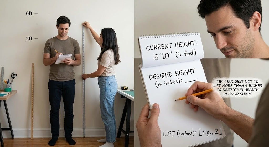 measure your height before diy elevator shoes