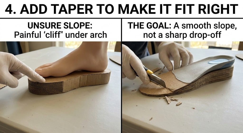 Add taper To Make It Fit Right