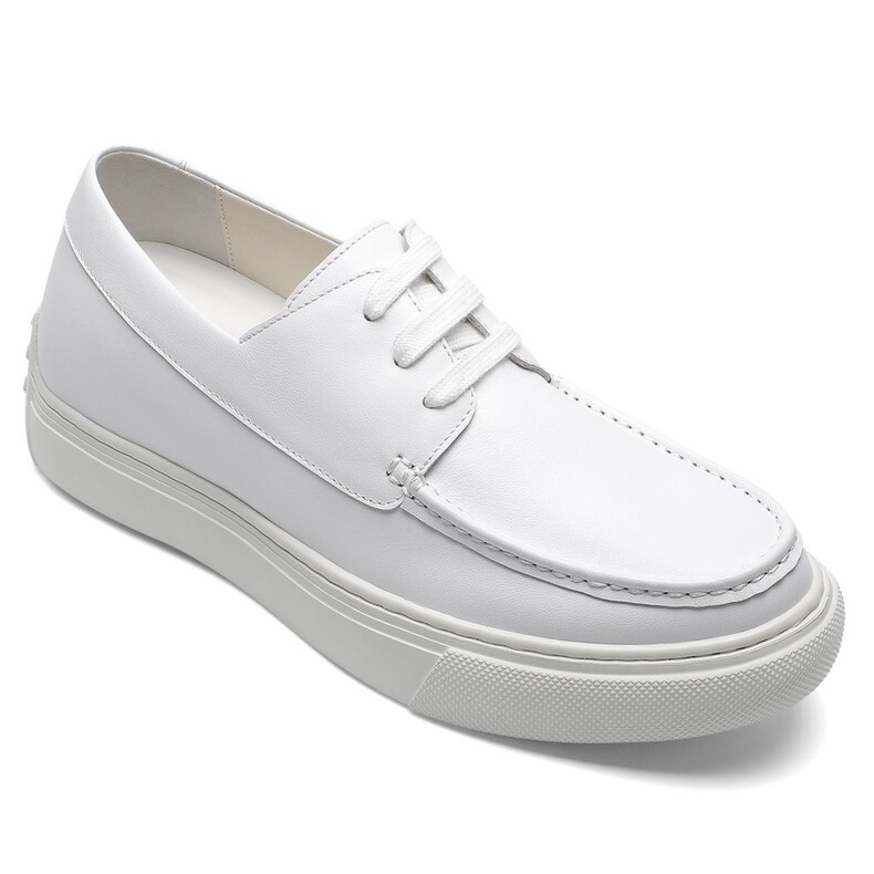 Leather Casual Platform Shoes 6CM