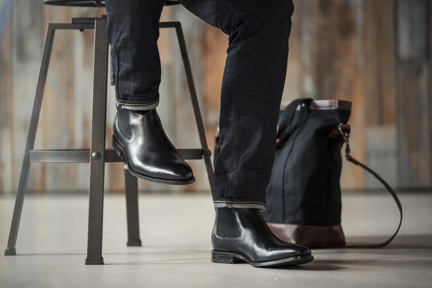 black chelsea boots