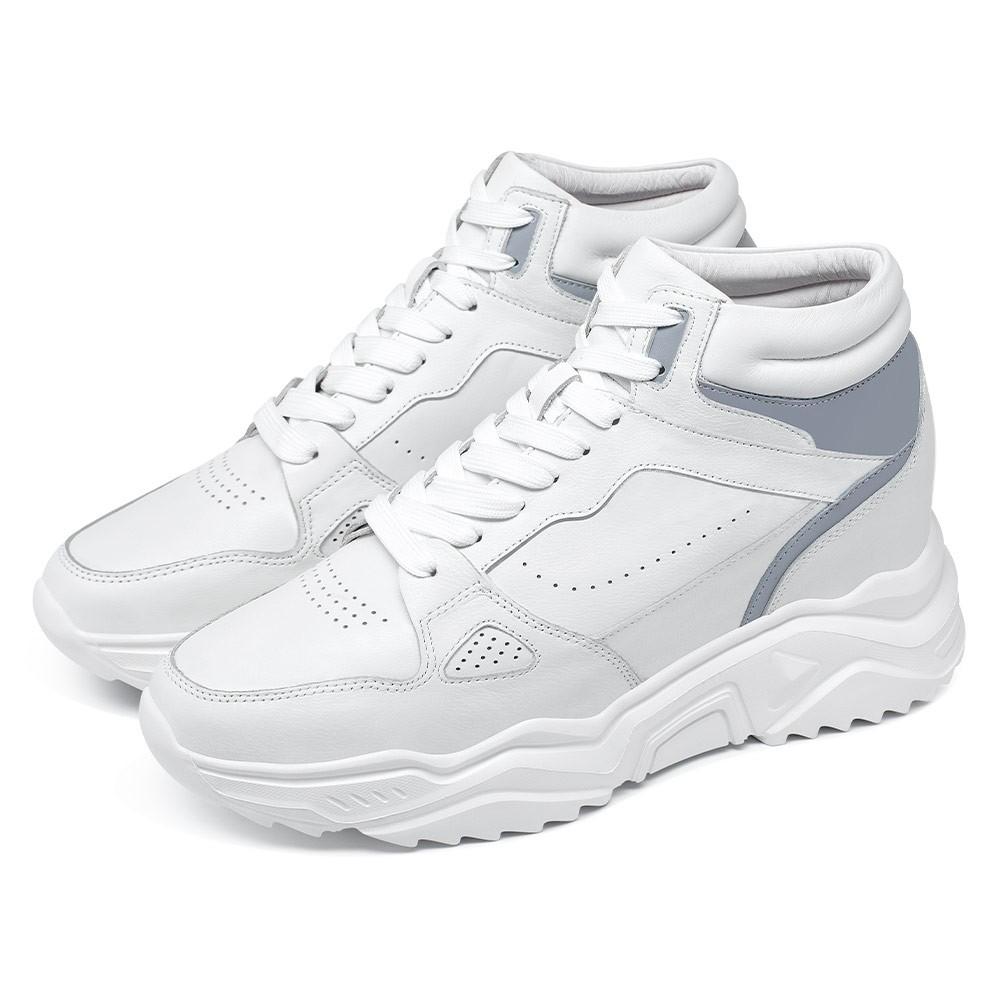 baskets montantes décontractées en cuir pour hommes 10 CM