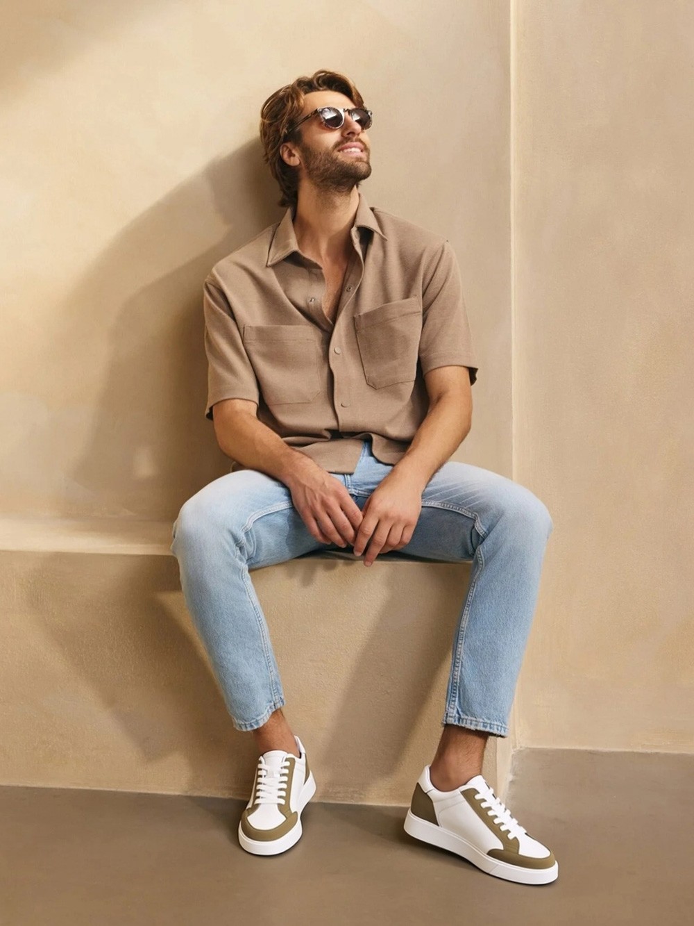 Weißer Elevator Sneaker für Herren – lässiger Alltagslook mit unsichtbarem Höhenvorteil