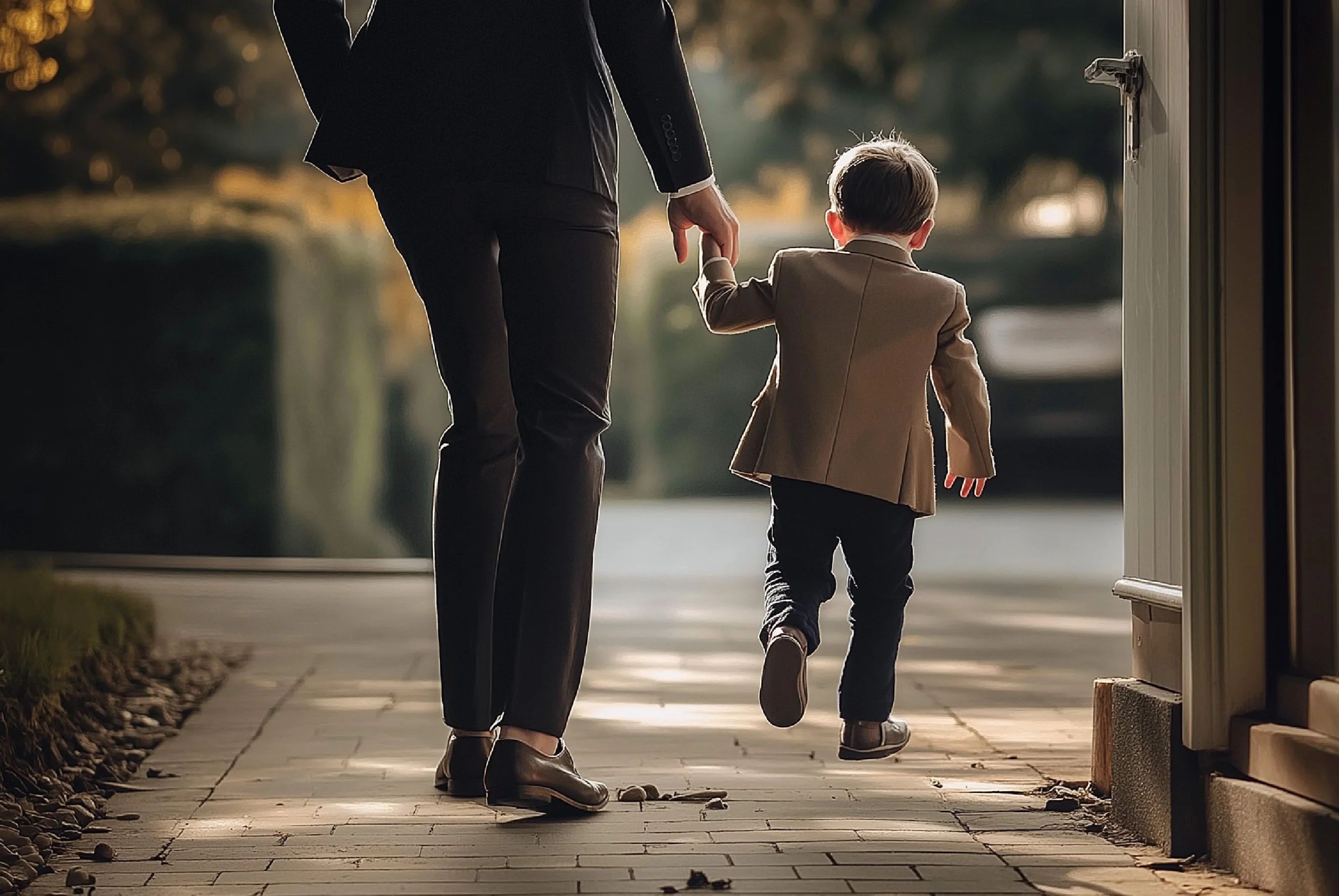 Father and child walking hand in hand, Father’s Day in Australia