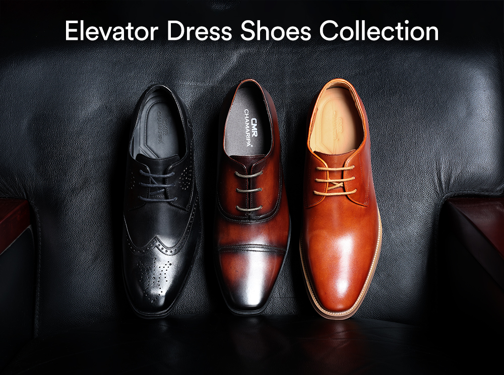 Elegante maßgefertigte Anzugschuhe die größer machen – Business-Schuhe mit Erhöhung.