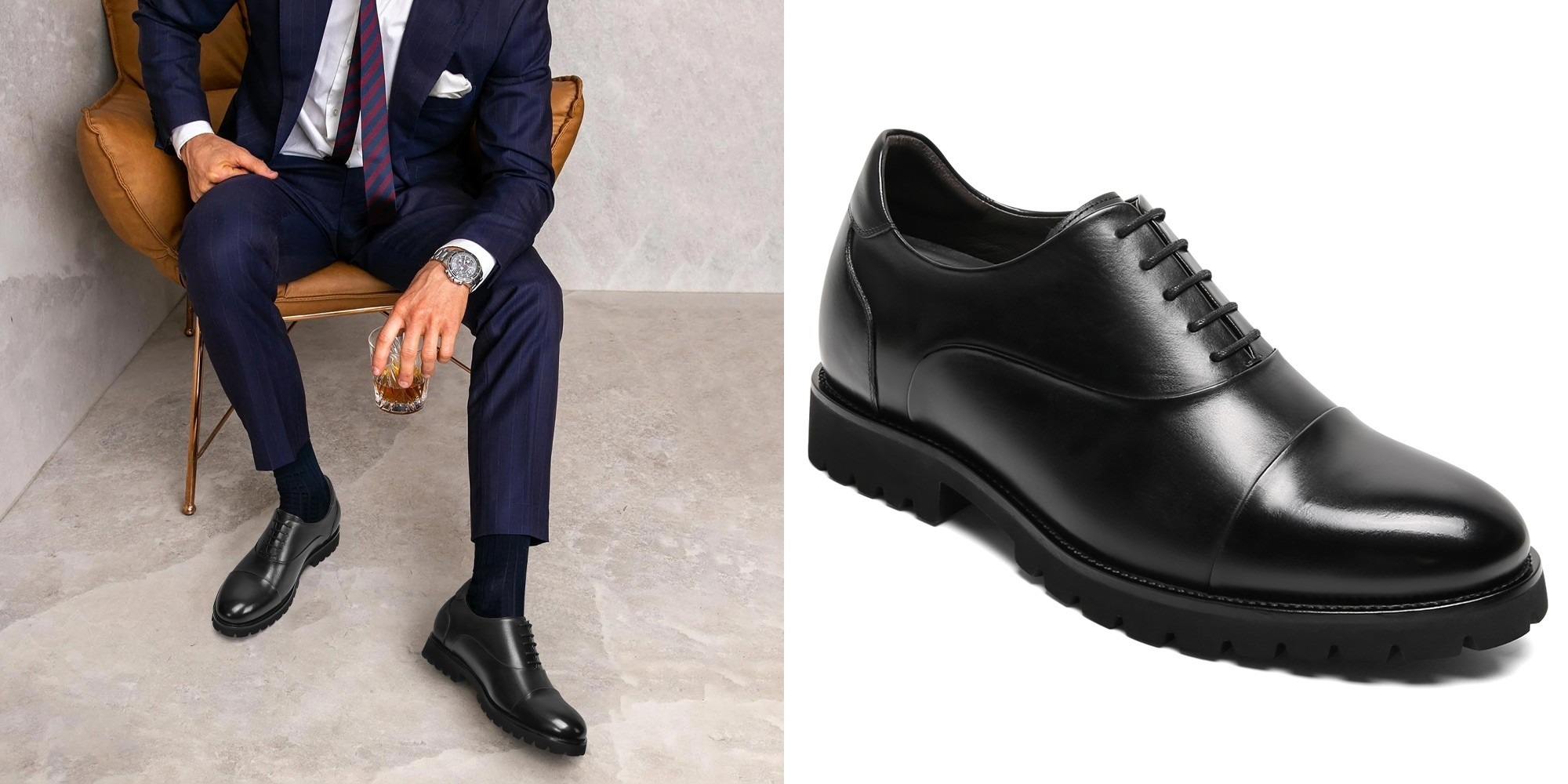 oxford chaussures formelles rehaussantes homme