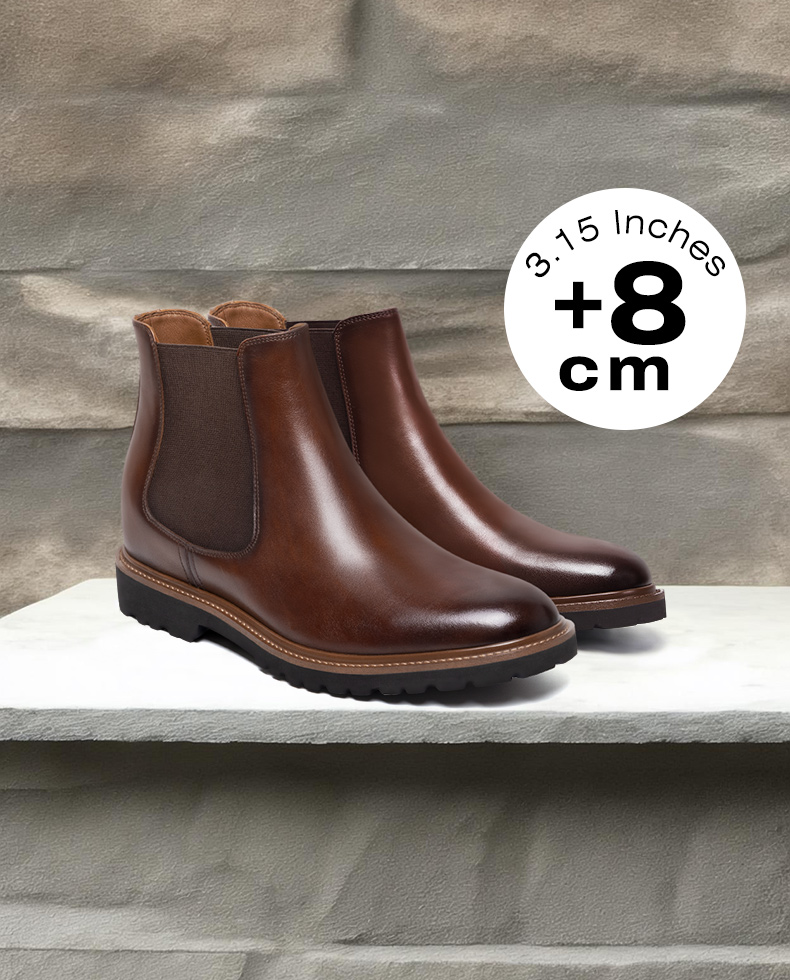 stivaletti con rialzo 8 cm
