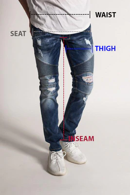 MEN'S JEANS SIZE CHART