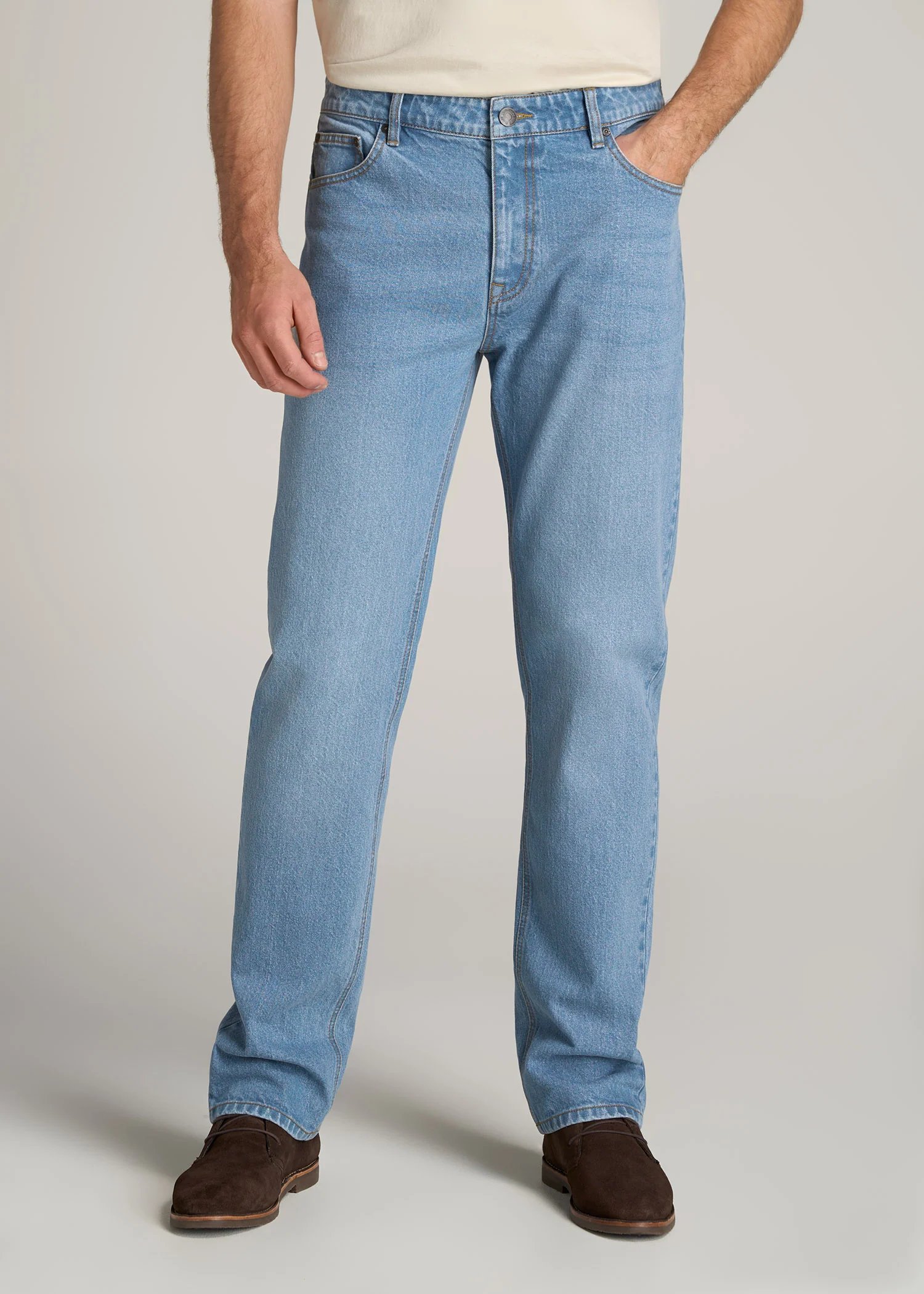 Straight fit jeans for men