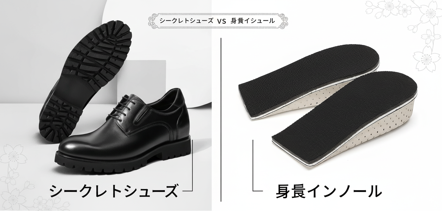 シークレットシューズ vs 身長インソール