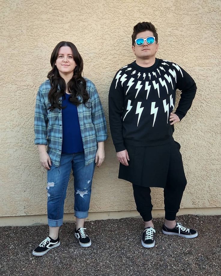 Halloween 2025 casual costumes in Australia — two friends in relaxed outfits wearing sneakers, ideal for easy-going party looks.
