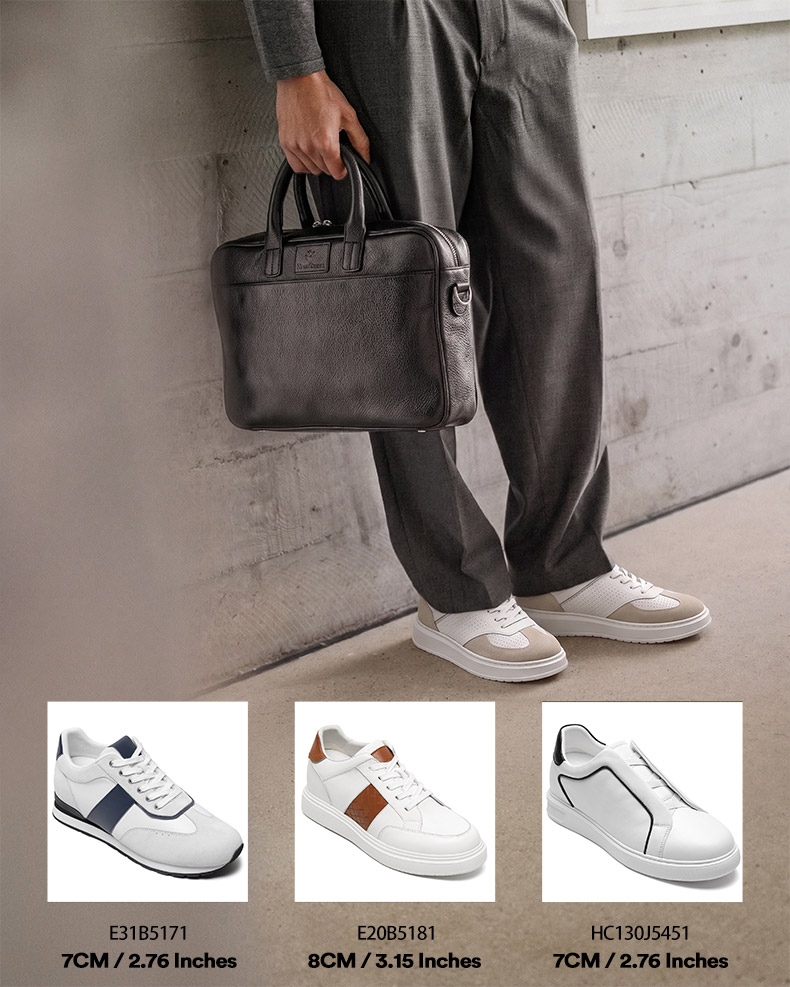 Comfortabele sneakers met verhoging voor heren van Chamaripa