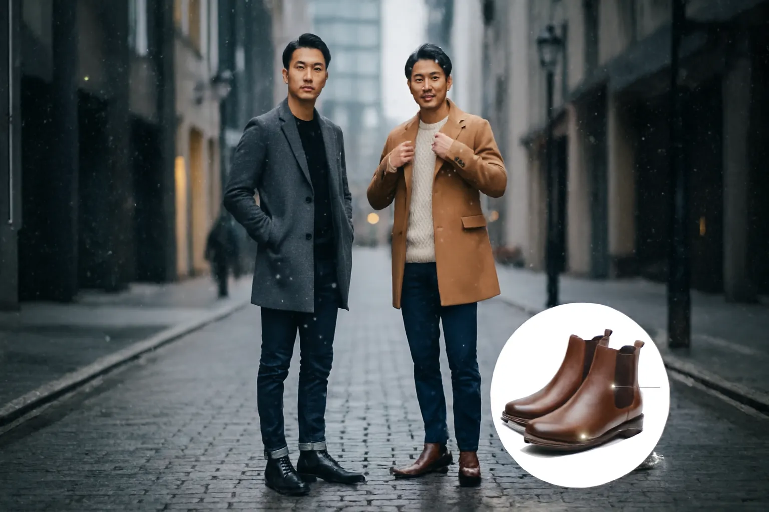 背の低い男性ファッション完全ガイド：冬に映えるスタイルアップ術と秘密の靴の使い方
