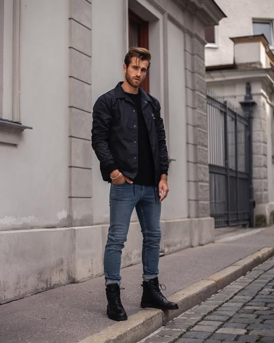 Rugged Combat Elevator Boots men outfit