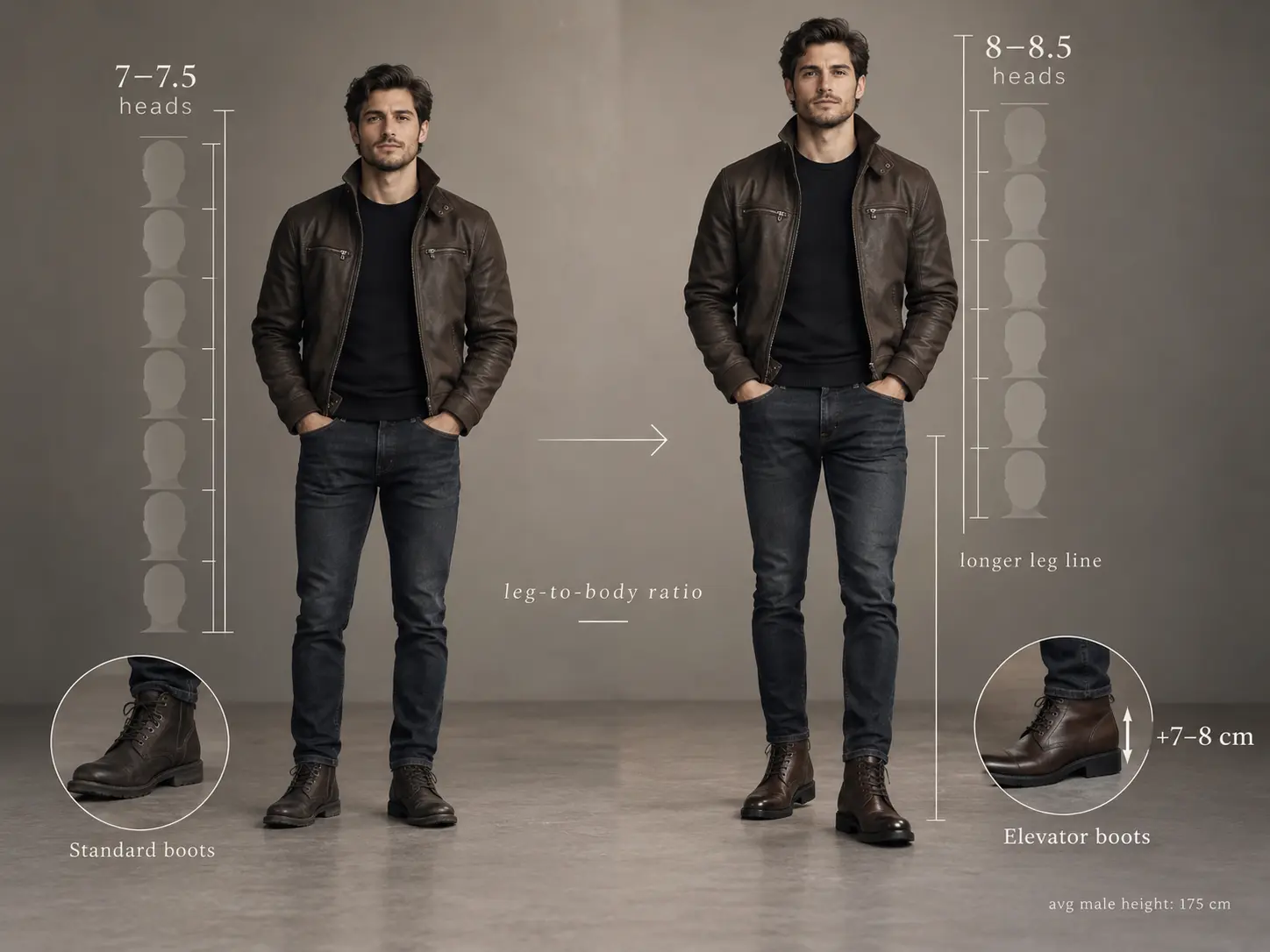 elevator shoes cosplay befor and after