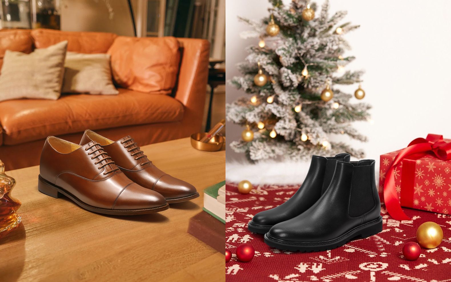 dress shoes or Chelsea boots with a hidden lift