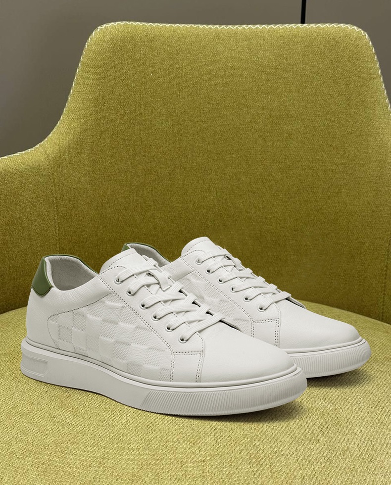 white casual sneakers for short men 7cm lift (Australia)