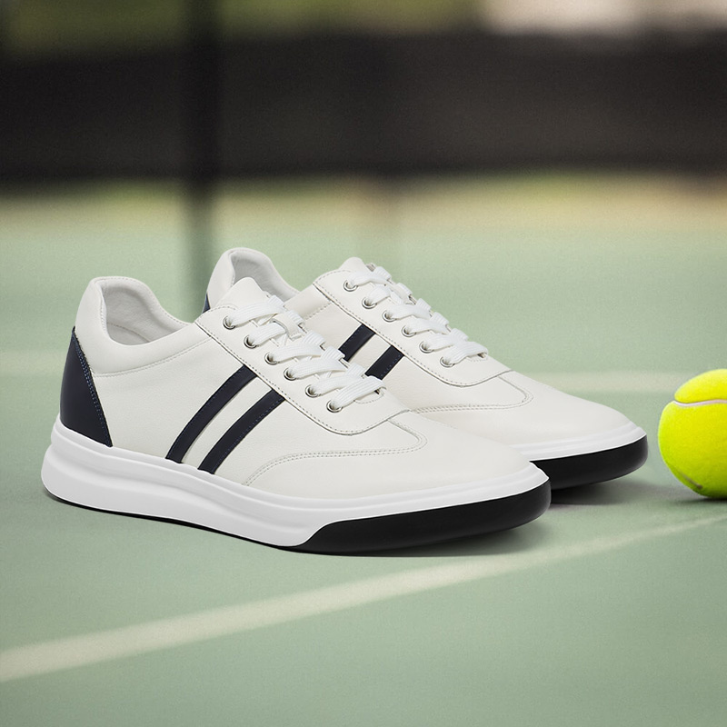 white retro sneakers for short men 7cm lift (Australia)