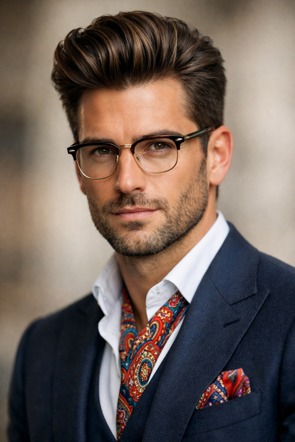 Pompadour Frisur und Accessoires zur optischen Streckung der Körpergröße
