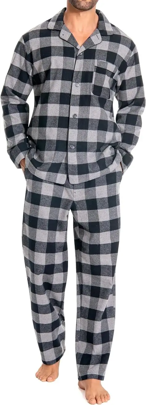 Slim-Fit Luxury Sets flannel pajamas for men