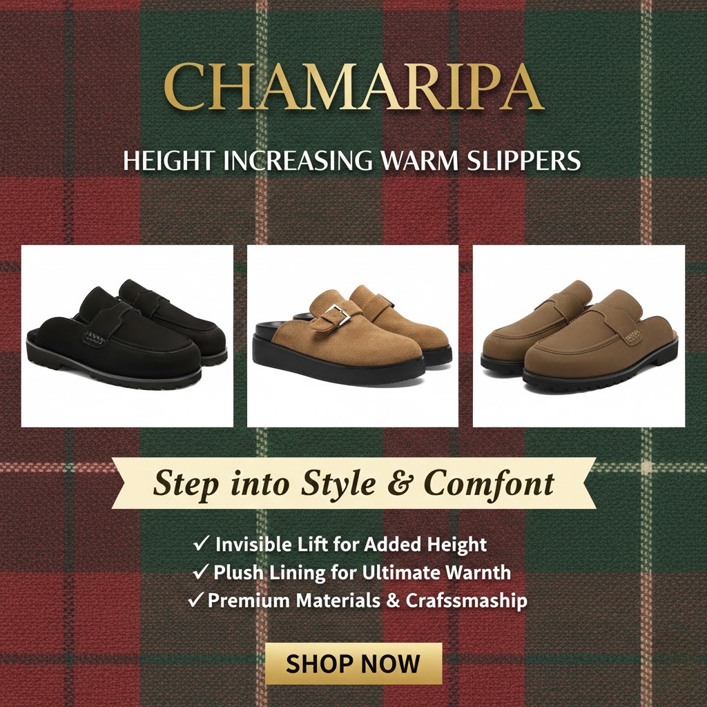 Chamaripa height increasing warm slippers collection