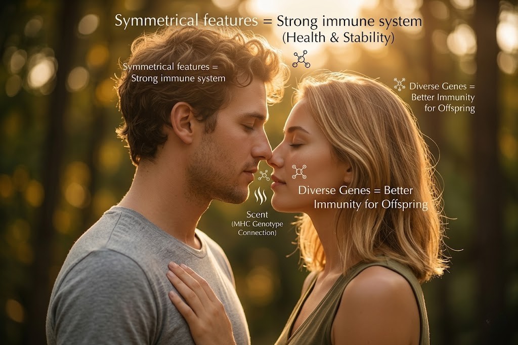 attractive man balanced face
