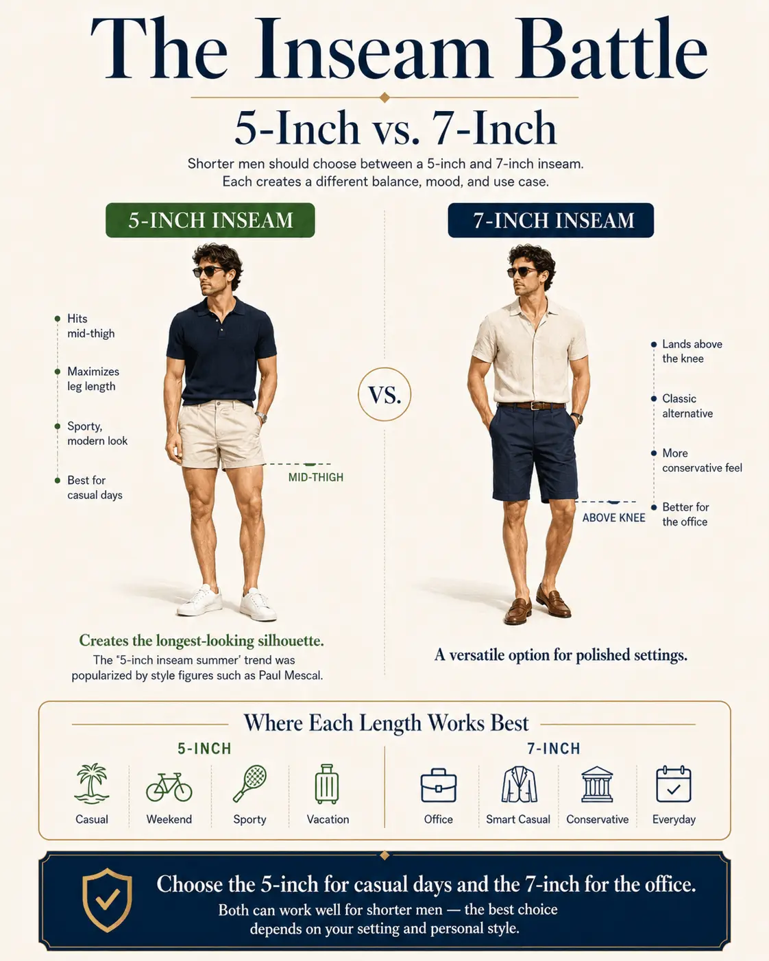 The Inseam Battle 5-Inch vs 7-Inch