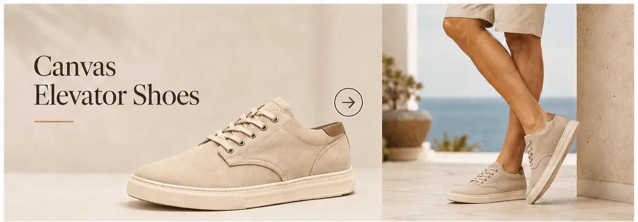 canvas elevator shoes