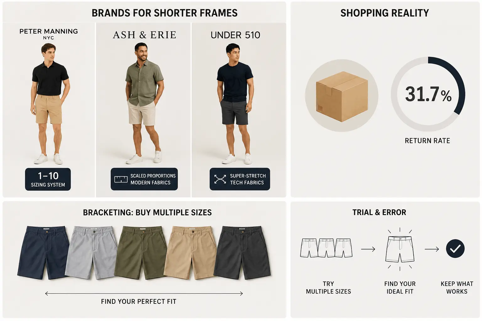 shorts for short men brands