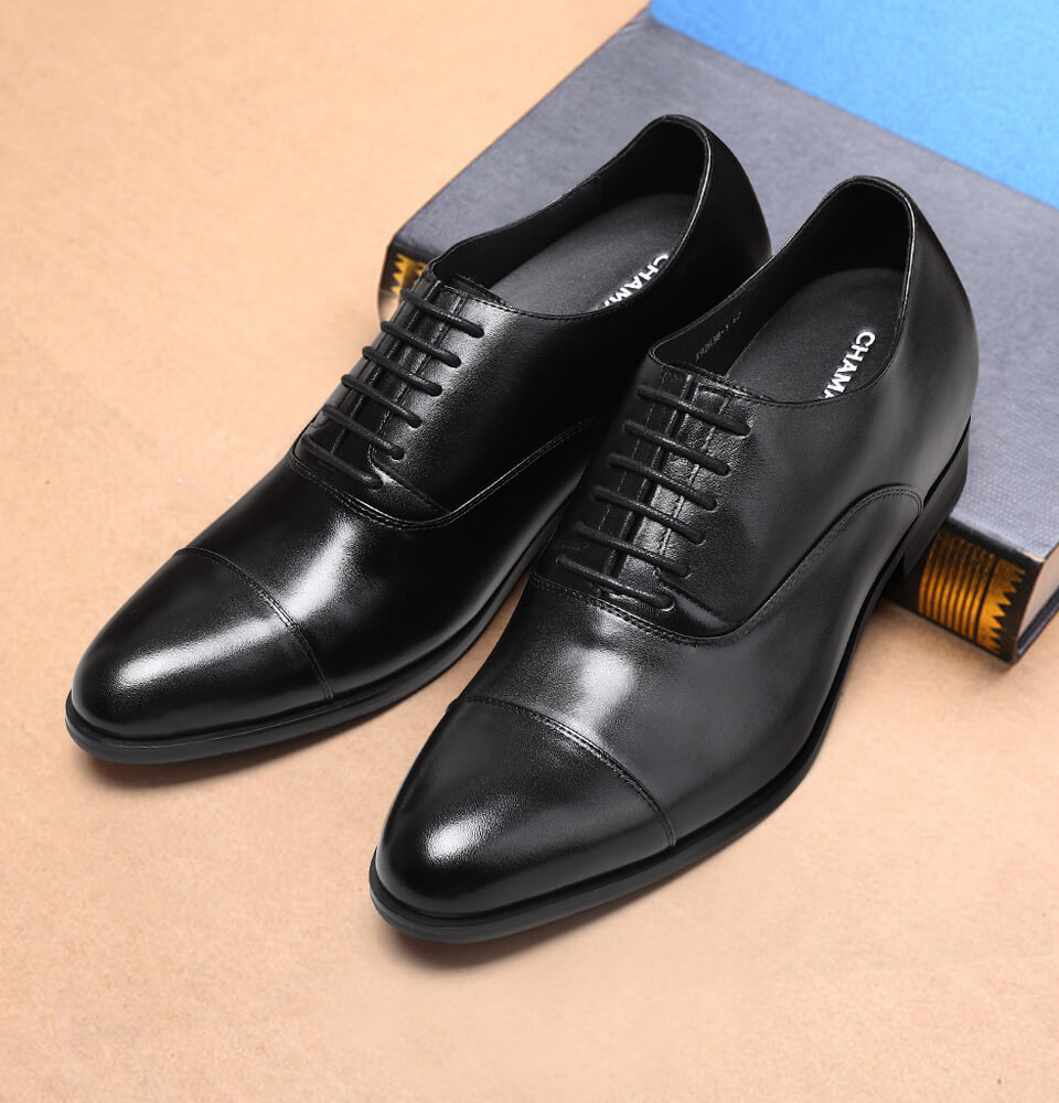 Oxfords Heel Lifts Elevator Shoes To Make You Taller Men Cow Leather ...