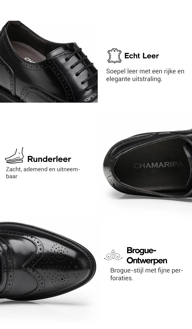 LAZIRO Leren Schoenen Herenschoenen Heren Business Leren Schoenen Heren Zwart Casual (Color : Noir, Size : 43 EU