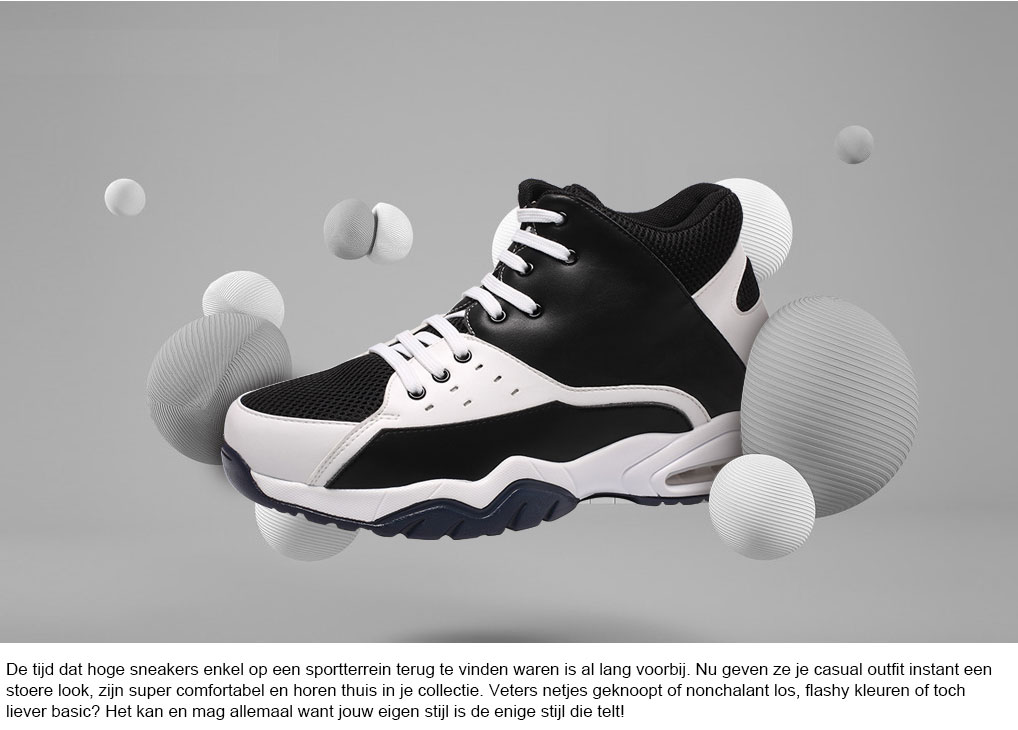 Chamaripa Verhogende Schoenen gympen met sleehak basketbalschoenen die je  groter maken 9.5 CM - 329B02