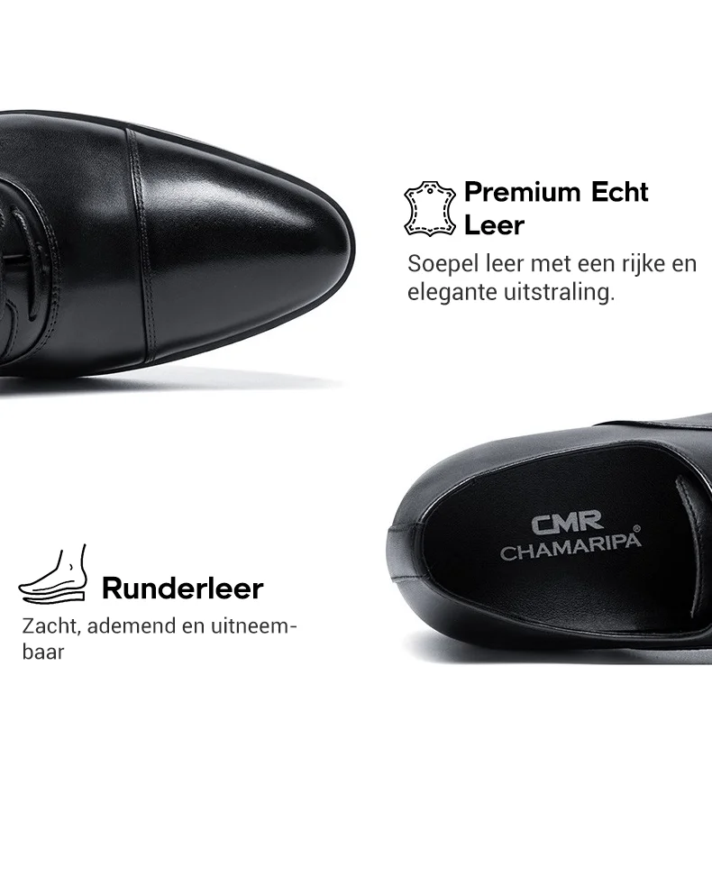 ZERIMAR Herenschoenen met een binnenverhoging van 7 cm, herenschoenen met hoogtes die je lichaamslengte verhogen, elegante herenschoenen, Zwart 2, 39 EU