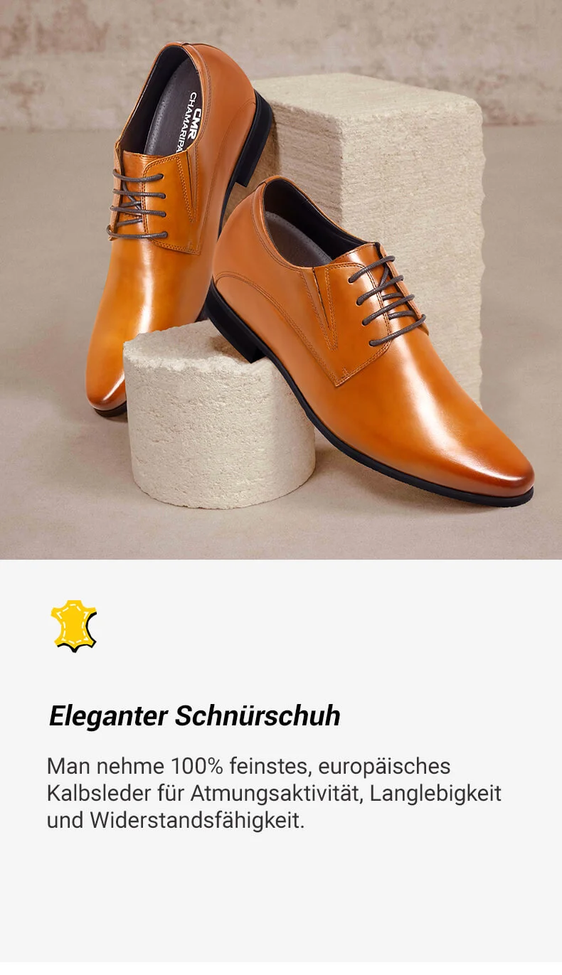  schuhe die größer machen männer - schuhe mit erhöhung - braun Business-Schuhe 8 CM größer  01