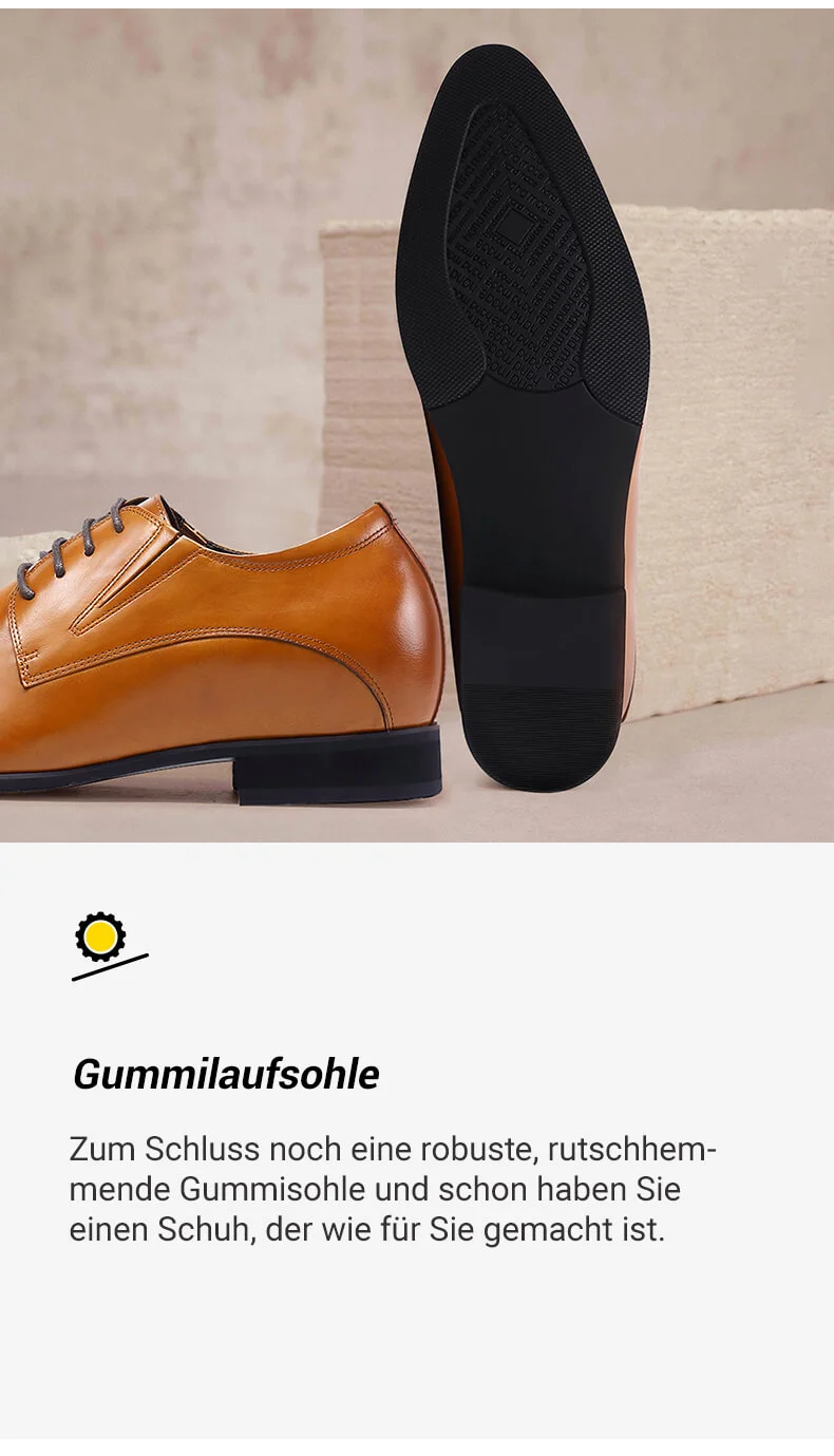  schuhe die größer machen männer - schuhe mit erhöhung - braun Business-Schuhe 8 CM größer  03