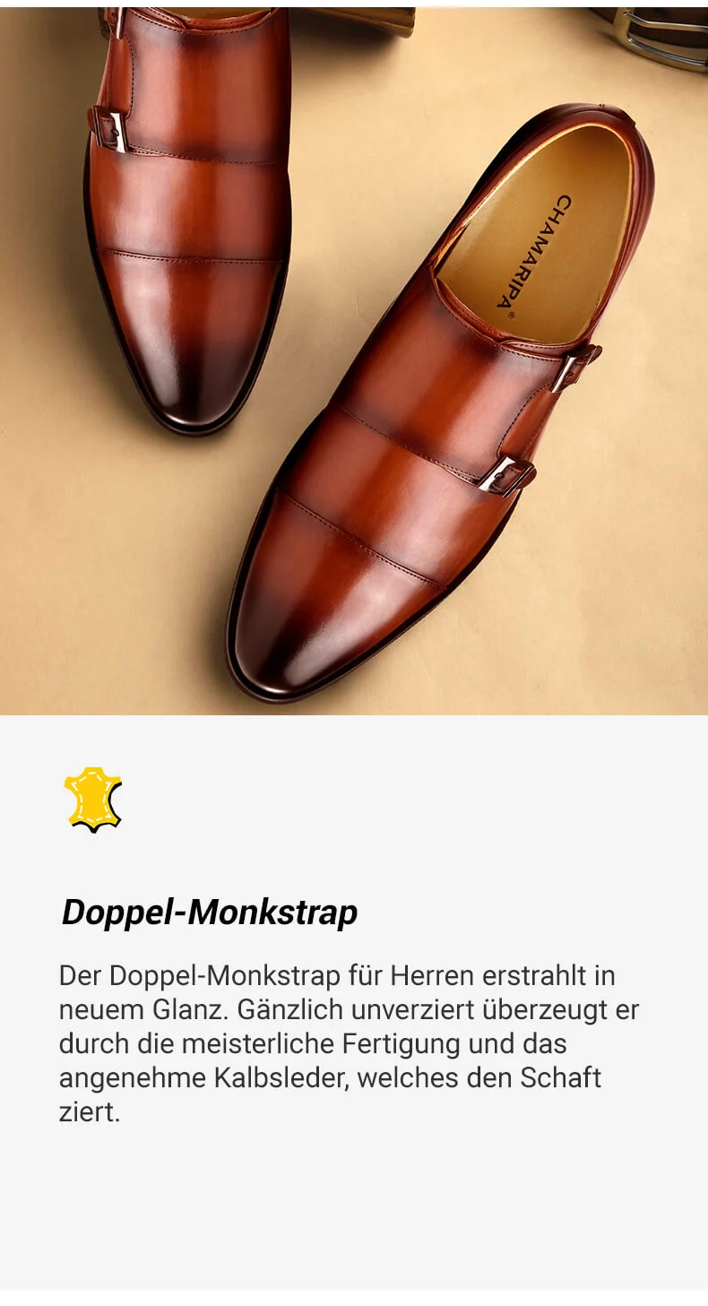  schuhe die größer machen - Doppelte Mönchsriemenschuhe -Braun Kalbsleder hohe schuhe herren 7 CM größer  02