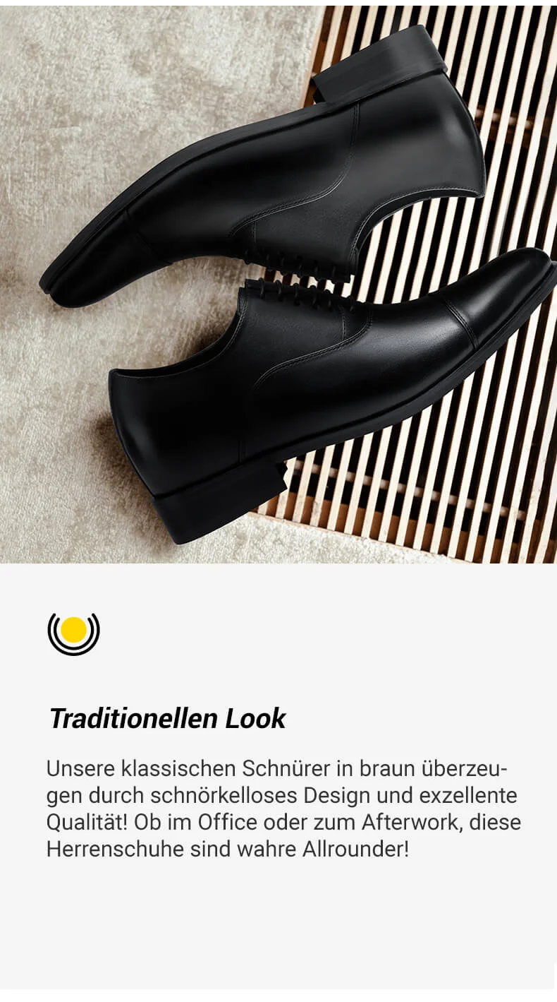  schwarze Absatzschuhe mit hohem Absatz - herren schuhe mit absatz - Oxford-Schuhe Schwarz 7CM  02
