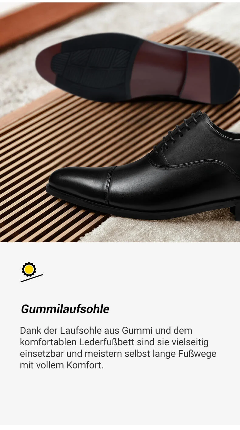  schwarze Absatzschuhe mit hohem Absatz - herren schuhe mit absatz - Oxford-Schuhe Schwarz 7CM  03