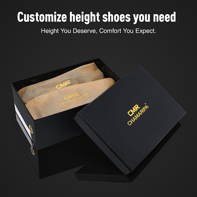 chamaripa shoes are packed in a black box