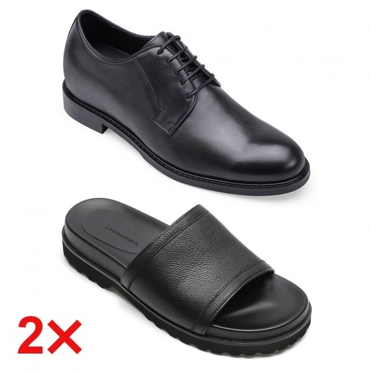 2 pairs men's taller shoes - 6 CM / 2.36 Inches