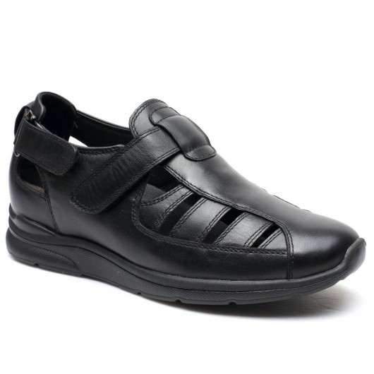 Casual Men Hidden Heel Lift Shoes Outdoor Adjustable Strap Fisherman Elevator Sandals Mens Lifting Shoes