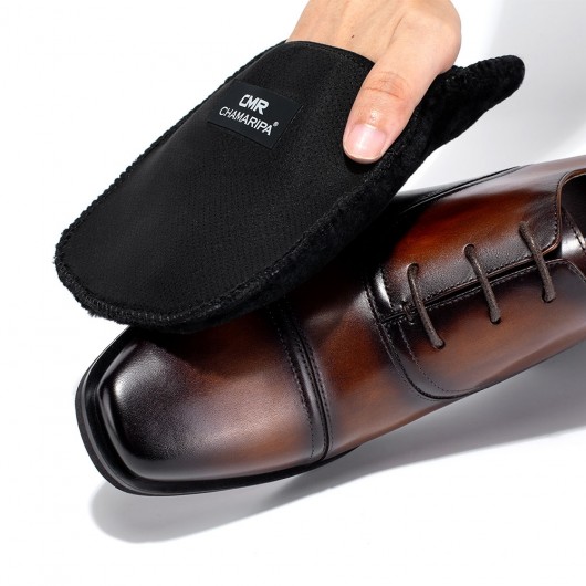 Chamaripa Shoe Polishing Glove - Black Buffing and Cleaning Glove for All Leather Products