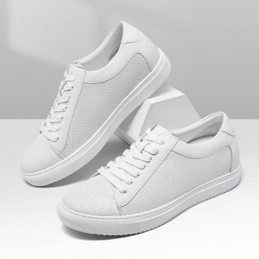 height increasing sneakers - white sneakers that make you taller - breathable casual men's sneakers 7cm / 2.76 Inches