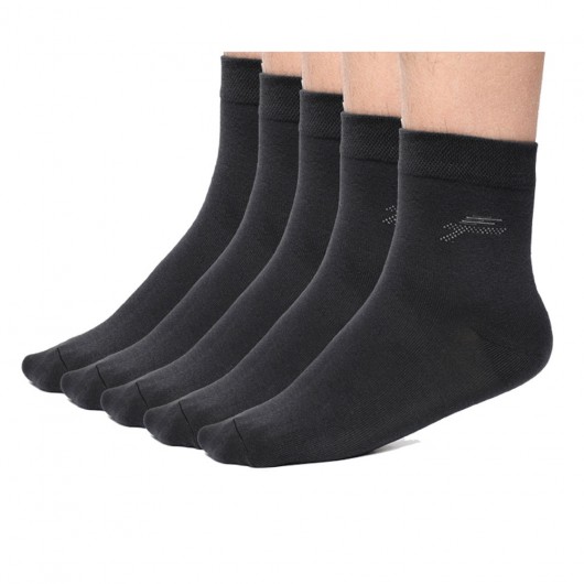 CHAMARIPA Breathable Wicking Black Socks for Men - One Dozen of Socks(12 pairs)