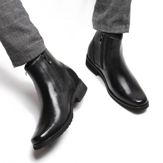mens dress boots with zipper on side