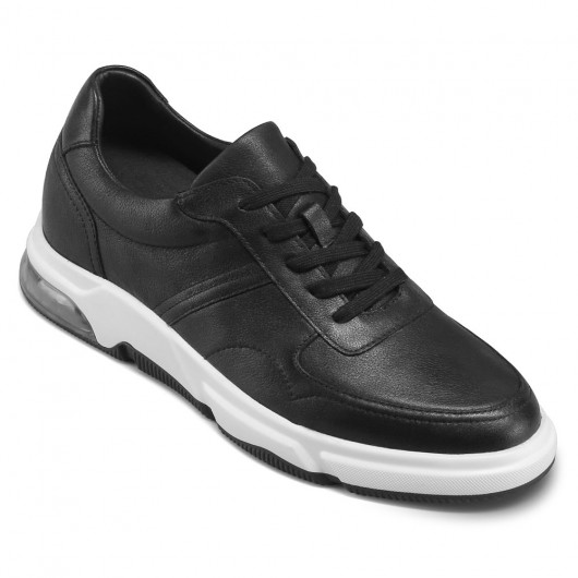 CHAMARIPA height increasing shoes - hidden heel sneakers for men - black air cushion sneakers 8CM / 3.15 Inches Taller