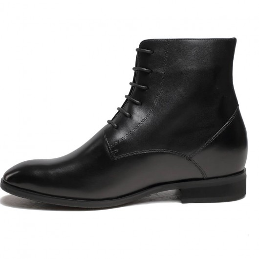 Elevator Boots Men Dress Shoes With Lifts Lace up Ankle Boots Shoes ...