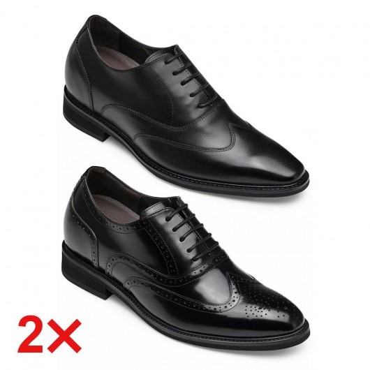 2 pairs Oxford tall men shoes - 8 CM / 3.15 Inches